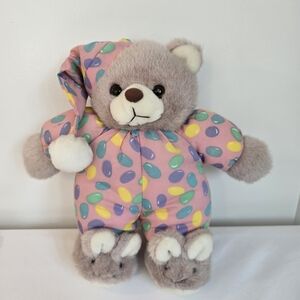 Vintage Terra Nova "Jelly Bean Bear" - Plush pajamas, slipps‎ and cap 1993